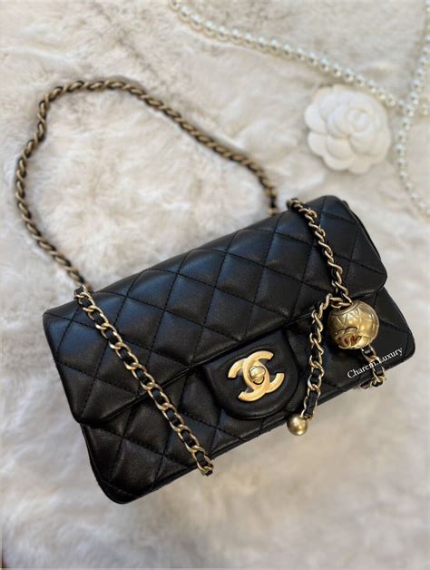 chanel black mini rectangle